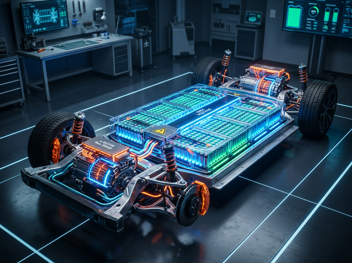 Electric vehicle chassis and battery pack